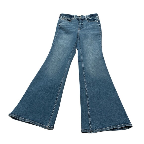 Good American Good Classic flare  CutJeans Size 15  light wash  wide‎ leg boot - Picture 4 of 14